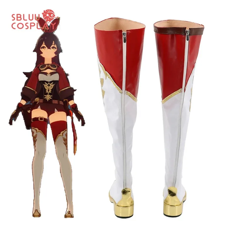 2025 Genshin Impact Amber Games تخصيص أحذية كوسبلاي بكعب منخفض