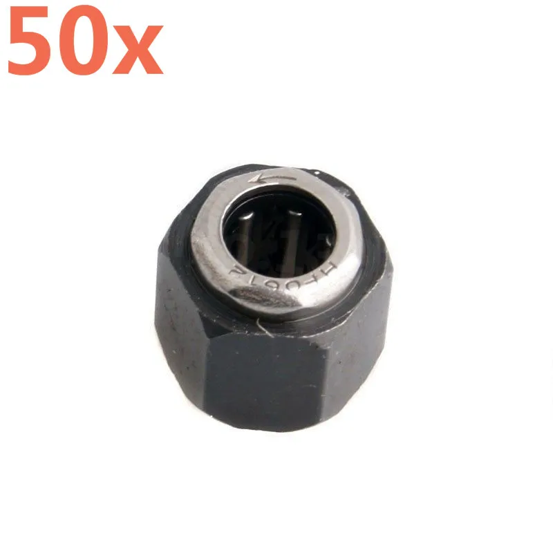 50pcs/Lot HSP R025 Hex 12mm*6.5mm*12mm Nut One-way Bearing For VX 18 16 21 Nitro Engine Parts 1/10 RC Car Baja