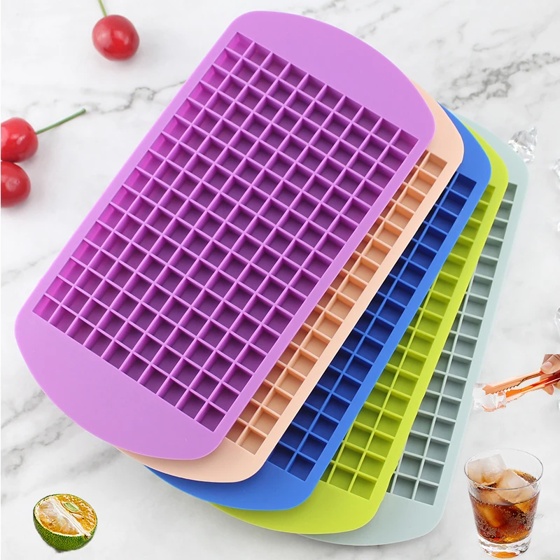 

160 Grids Food Grade Silicone Bar Ice Cube Tray Mini Ice Cubes Small Square Mold Ice Maker Silicone Mold 24X12X1 Cm