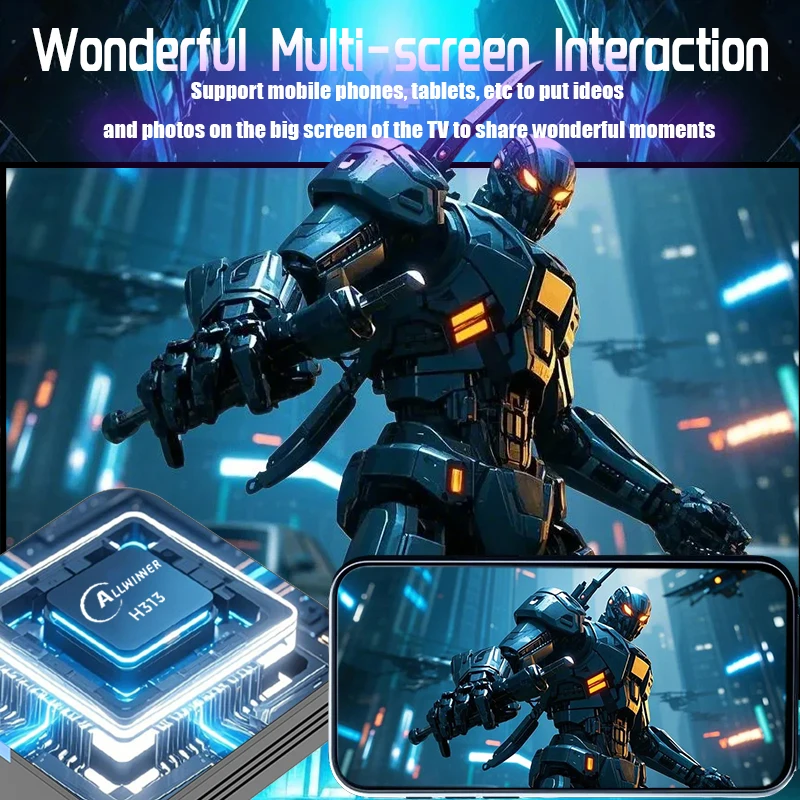 Wudung TV Box 2GB 16GB Storage USB HD 2.4G Wifi 4K HDR Set Top Box Super Mini Portable Video Movice TV Channel Media Player