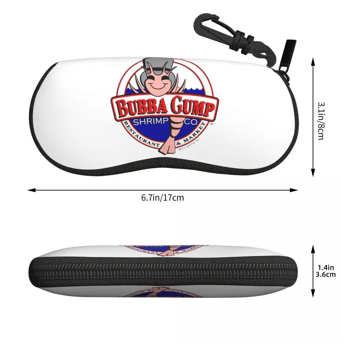 Bubba Gump Forest Shrimp Seafood Shell Glasses Case Protector Sunglasses Box Women Men Soft Eyeglasses Bag Pouch