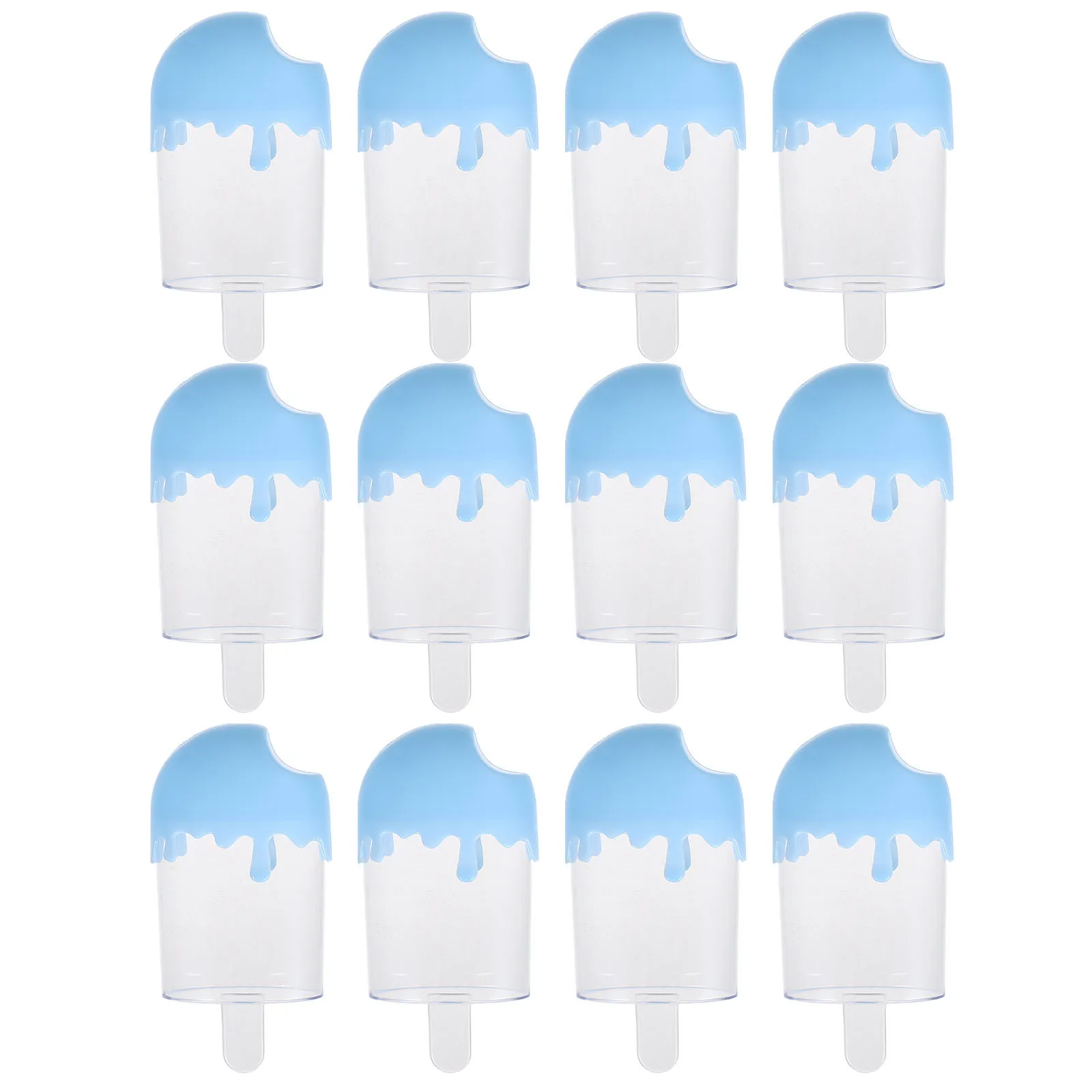 

12Pcs Ice Cream Candy Box Creative Small Treat Boxes Reusable Sealed for Parties Favors Chocolate Sweets Storage Clear Glossy