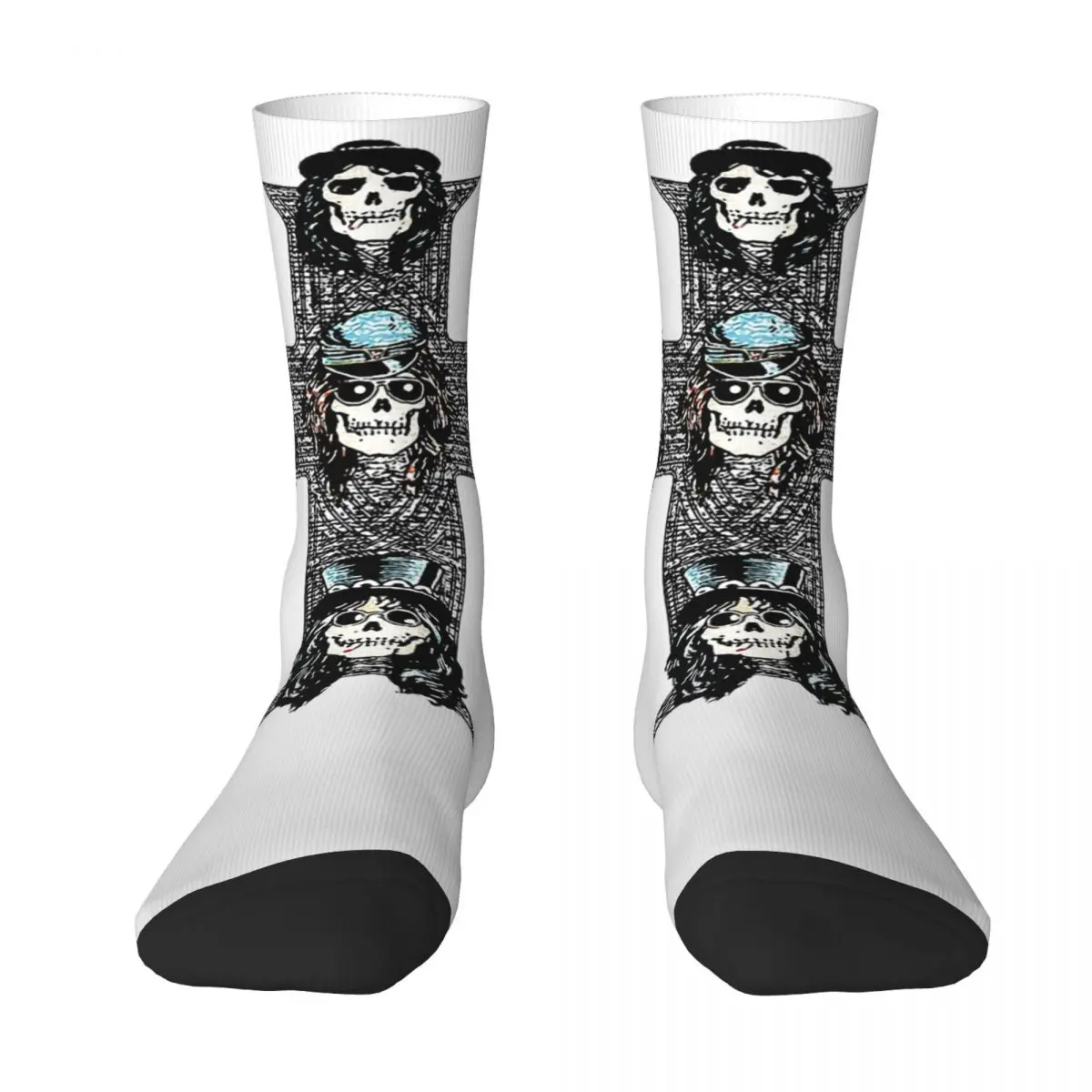 Guns N Roses Cross Cross Of 5 Roses Men Women Happy Socks Windproof Novelty Spring Summer Autumn Winter Stockings Gift