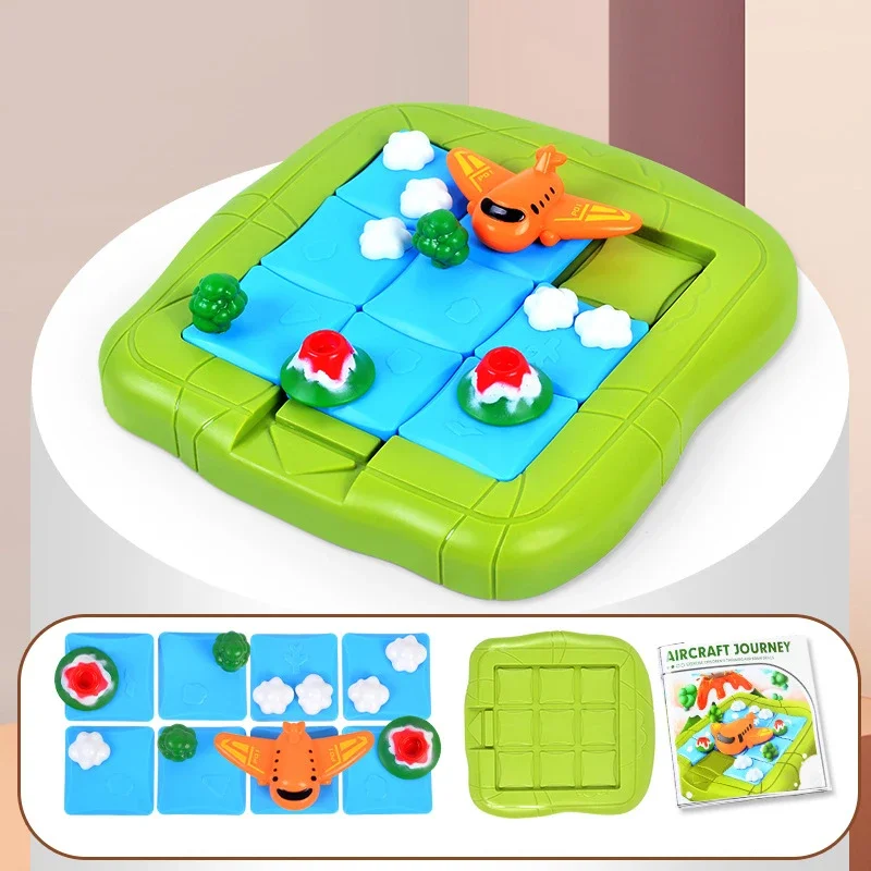 Kinderpuzzelspeelgoed Vliegreis Intellectuele Vooruitgang Training Hersenontwikkeling Ruimte Montessori Strategie Bordspellen