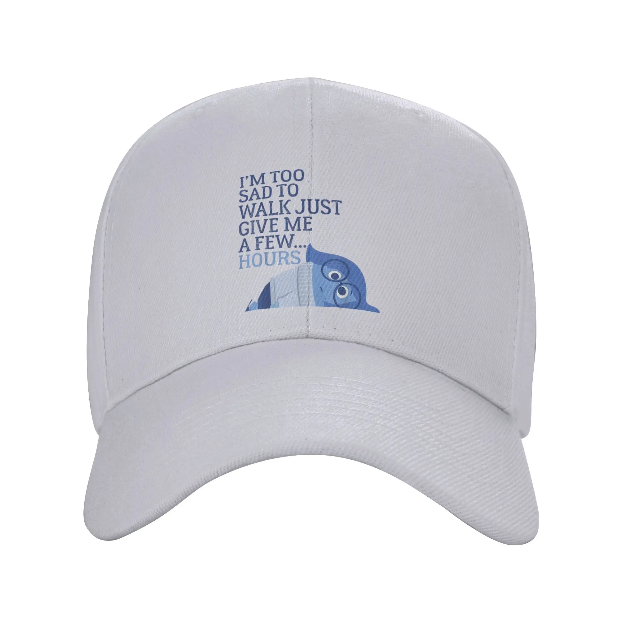 Men Women Inside Out I'm Too Sad To Walk Emotion Cap Sport Baseball Cap Polyester Hats Trucker Hat Breathable Golf Hats Summer