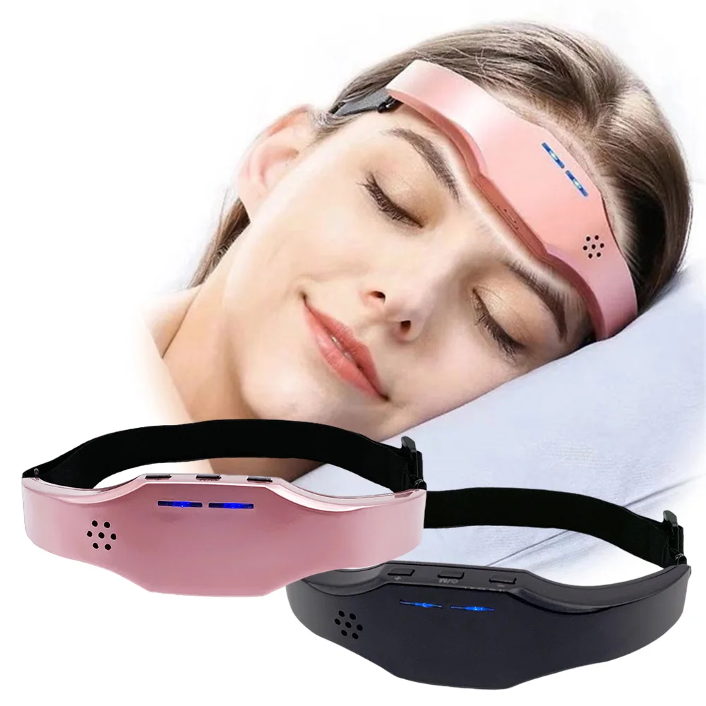 Rechargeable Headache and Migraine Relief Insomnia Therapy Head Massager Electric Sleep Monitor Release Stress Massage Device