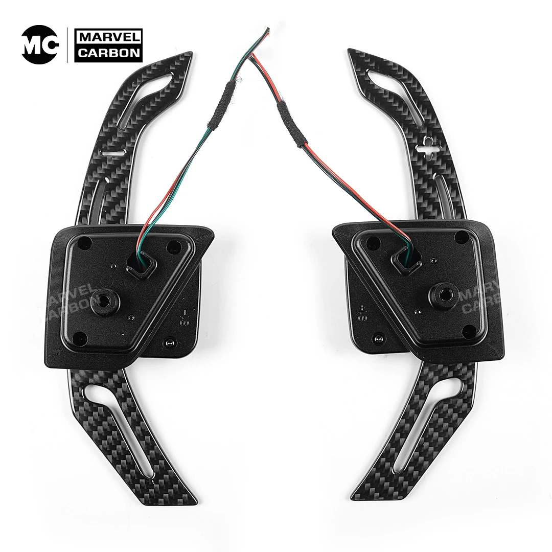 

Магнитный рычаг переключения передач из углеродного волокна для Skoda 2019, Octavia VRS, магнитный гладкий рычаг переключения передач на руле из углеродного волокна