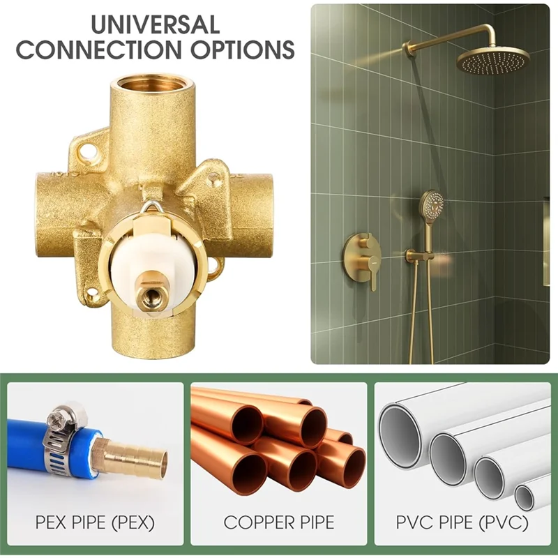 ABFY-Replacement For Moen 2510-1/2 Inch IPS Connections- Brass Pressure Balancing Shower Valve 2510 For Shower Head Faucet