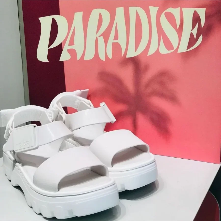 نمط جديد Mellisa سميكة القاع المرأة الصنادل واسعة الوجه المتسكعون أحذية جيلي غير رسمية روما زيادة الارتفاع أحذية نسائية الصيف #2