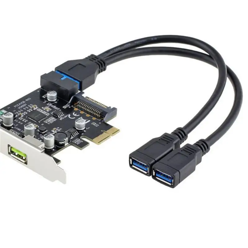 Conector da placa-mãe interna Cabo adaptador para PC, Hardware Cabos e Adaptadores, USB 3.0, A Fêmea para 20Pin, PC Computador