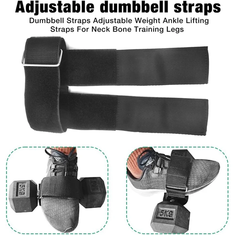 2pcs Dumbbell Leg Strap Tibialis Trainer Belts Extensions Dumbbells Attachment Foot Straps Weight Lifting Bodybuilding Training