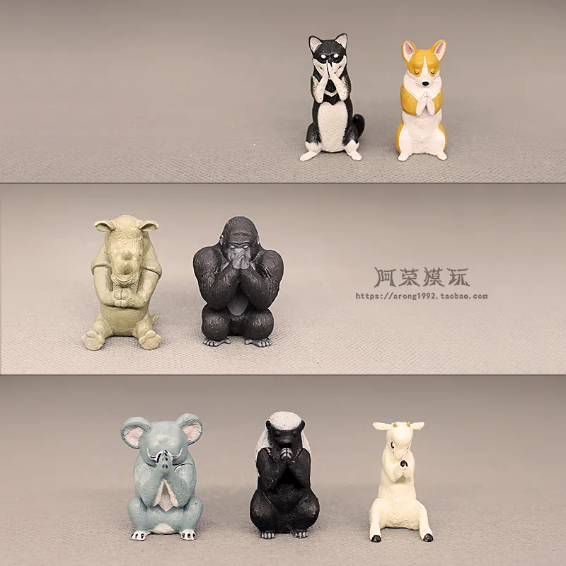 

Молитвенная модель с застежкой, руки, животные, фигурки, Рапаль, вельш, корги, коала, овца, настольный миниатюрный орнамент, аксессуары, игрушки