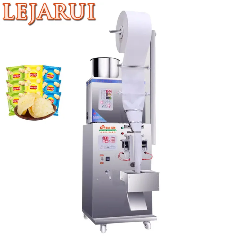 آلة التعبئة الأوتوماتيكية ذات الختم ثلاثي الجوانب، معدات تعبئة السدادة المثبتة لأطعمة الشاي يمكن وضعها يدويًا في آلة التعبئة