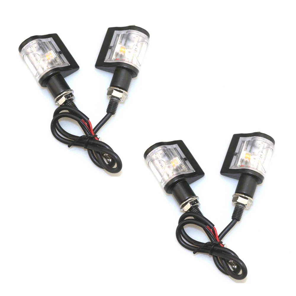 Moto LED Turn Signals Motorcycle Flasher Indicators 12V 8mm Blinker Light for Motorbike Scooter Scrambler Motocross Dirt Bike