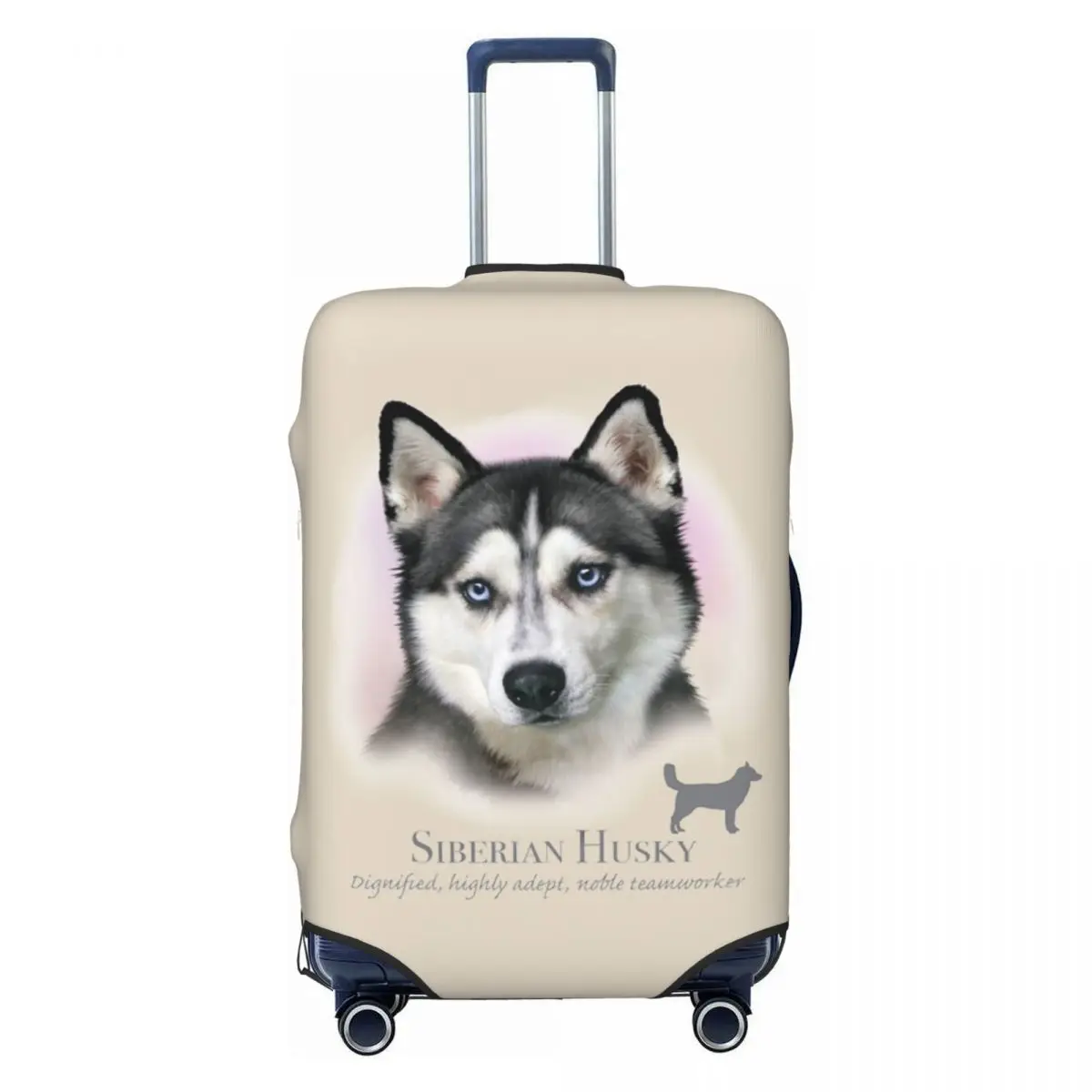 Cubierta de equipaje de Husky Siberiano personalizada, Protector a prueba de polvo, fundas de maleta de viaje para perros y Mascotas