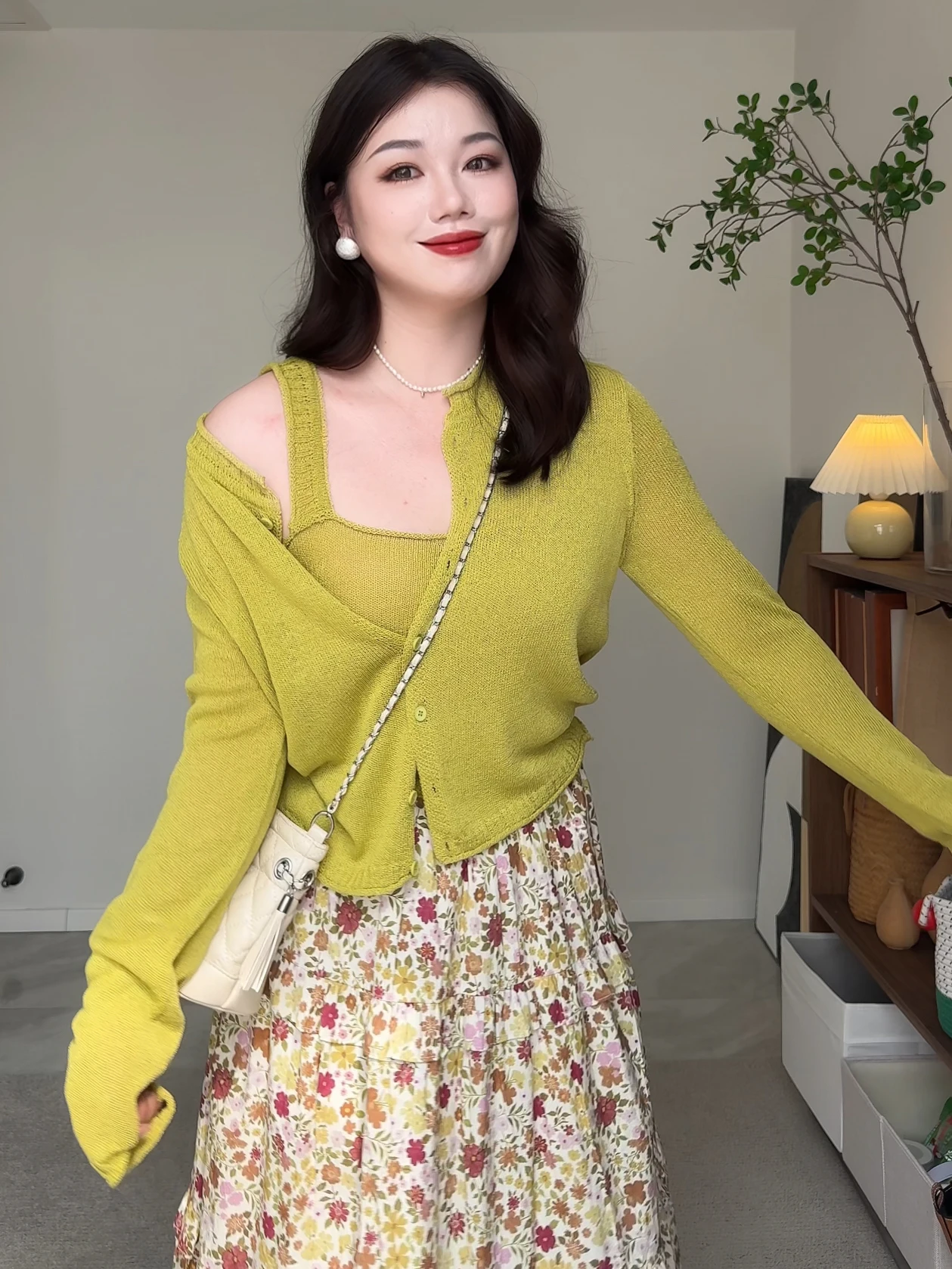 

Slimming Korean Style Women's Knitted Set Loose Fit Basic Long Sleeve Cardigan And Tank Top Casual Spring Summer Outfit