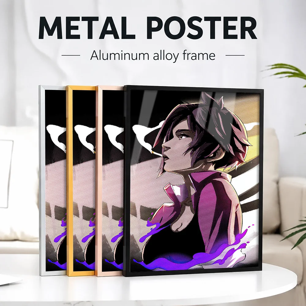 Invisigal Dispatch Framed Metal Print Customized Photo Vibrant Character Style Wall Art For Bedroom And Study Fantasy Fan Gift