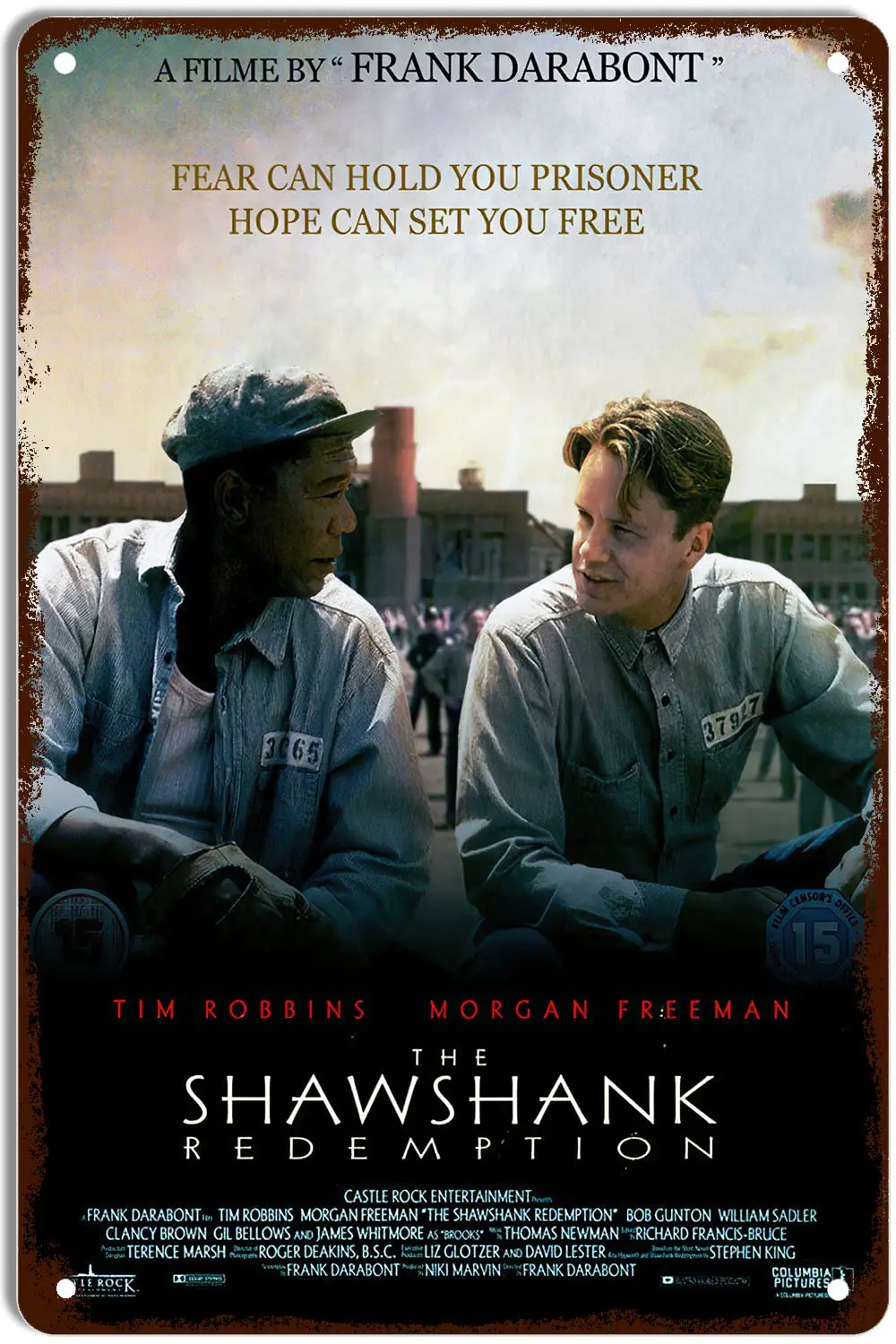 THE SHAWSHANK REDEMPTION 1994 MOVIE POSTER Metal Sign Vintage Tin Signs Wall Decor Decoration for Home Kitchen Garage Retro sign