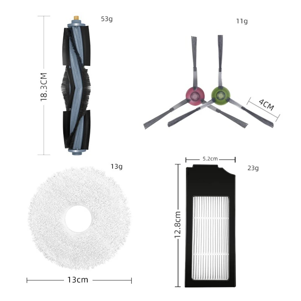 

Accessories Kit for Ecovacs Deebot X1 Omni Turbo Vacuum Cleaner Main Brush HEPA Filter Mop Cleaning Cloth Dust Bag Parts_A66K