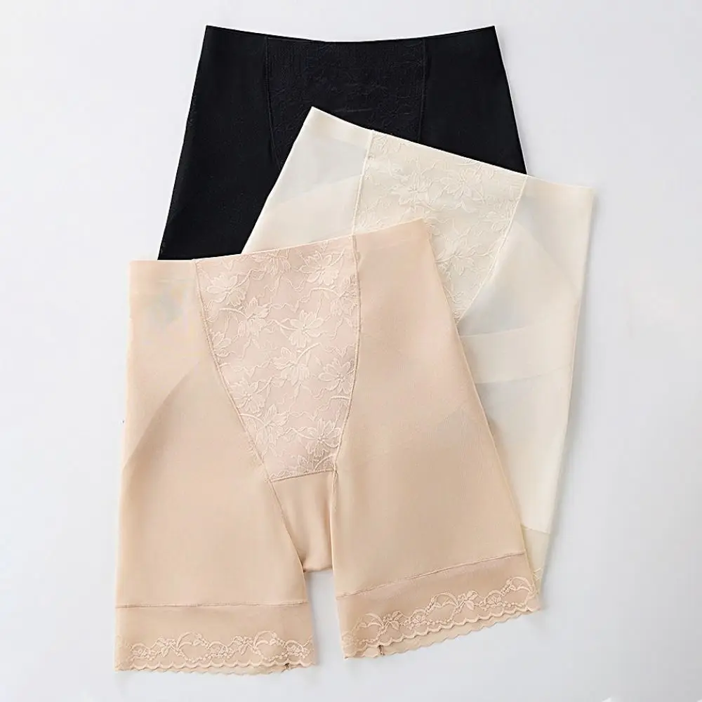 

Thin High Waist Tummy Control Shapewear Belly Contracting Shapers Seamless Underwear Lingerie Underpants Lace Mesh Briefs Ladies