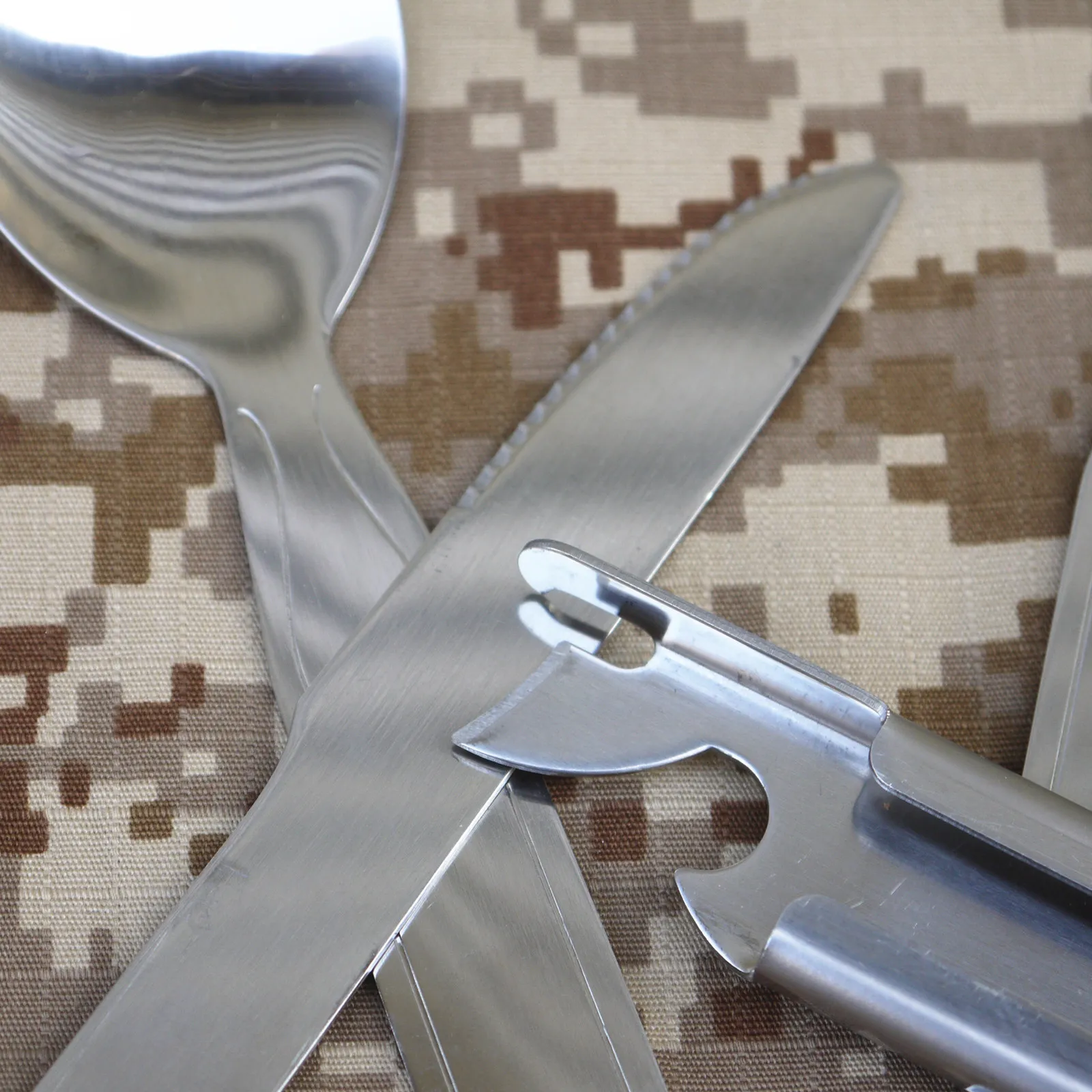4Pcs Portable Outdoors Tools Stainless Steel Tableware Set Fold Knife Utensil Spoon Fork Dinnerware Camping Cooking Flatware