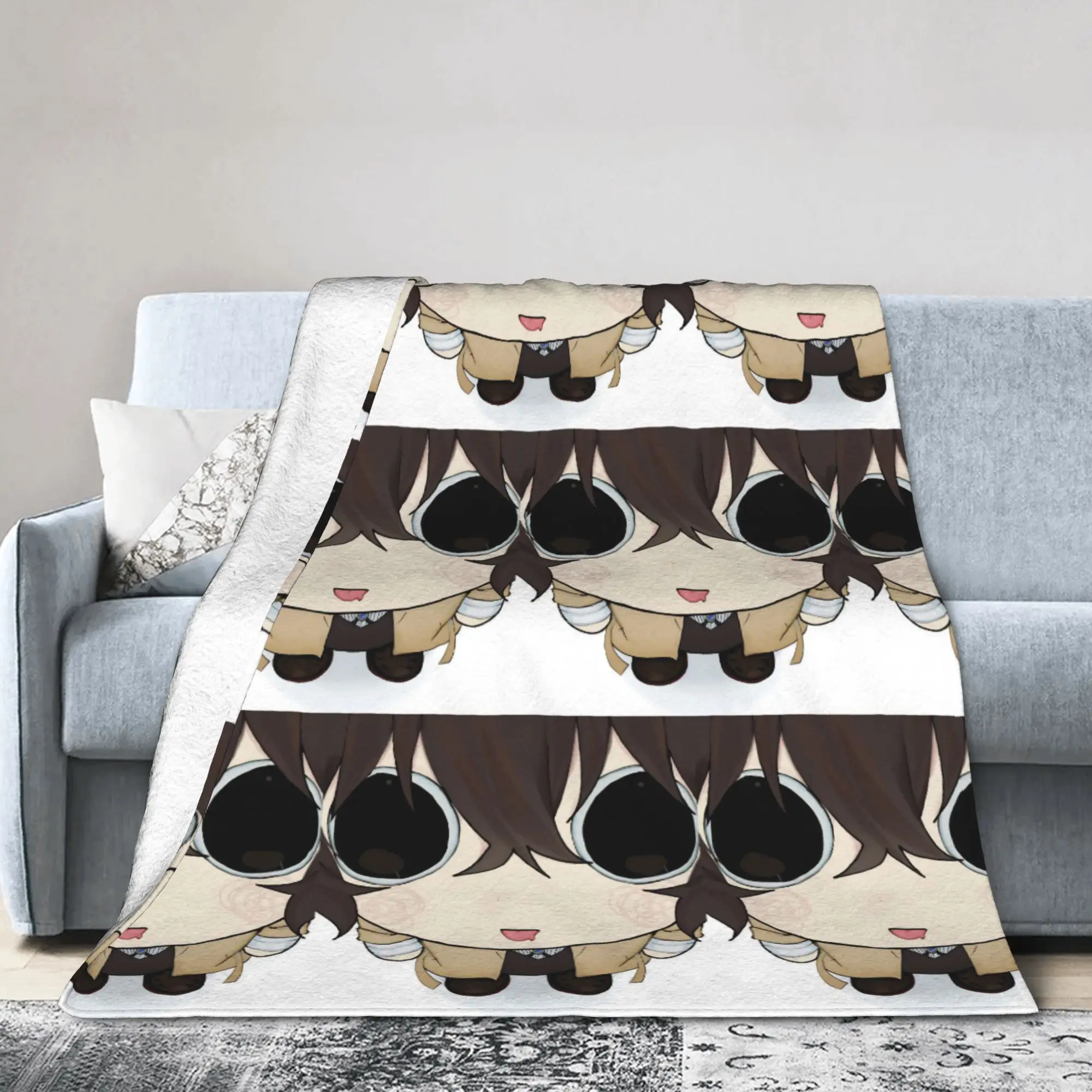 Dazai Bungo Stray Dogs Blankets Velvet Spring Autumn  Breathable Ultra-Soft Throw Blanket for Bed Travel Bedding Throws