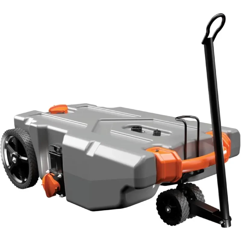 

Rhino 28-Gallon Portable Camper / RV Tote Tank - Features 2 Steerable No-Flat Front Wheels & Built-In Gate Valve