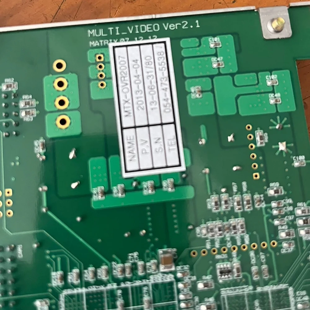 

Acquisition Card MATRIX07.12.12 MTX-OVR2007 MULTI-VIDEO ver2.1