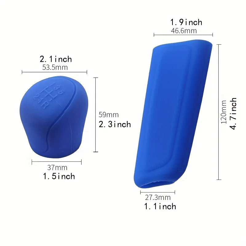 2Pc/Set CarAuto Manual Silicone Shift Gear Head Knob Cover Handbrake Hand Brake Covers Sleeve Case Skin Protector Car Styling