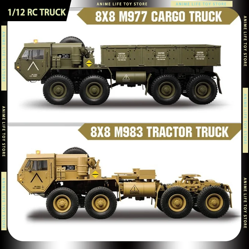

HG-P801 1/12 U.S Miltary Truck 8x8 Simulation RC Crawler Full Scale Heavy Wheel Truck High Imitation 2.4G Off Road RC Car Gifts