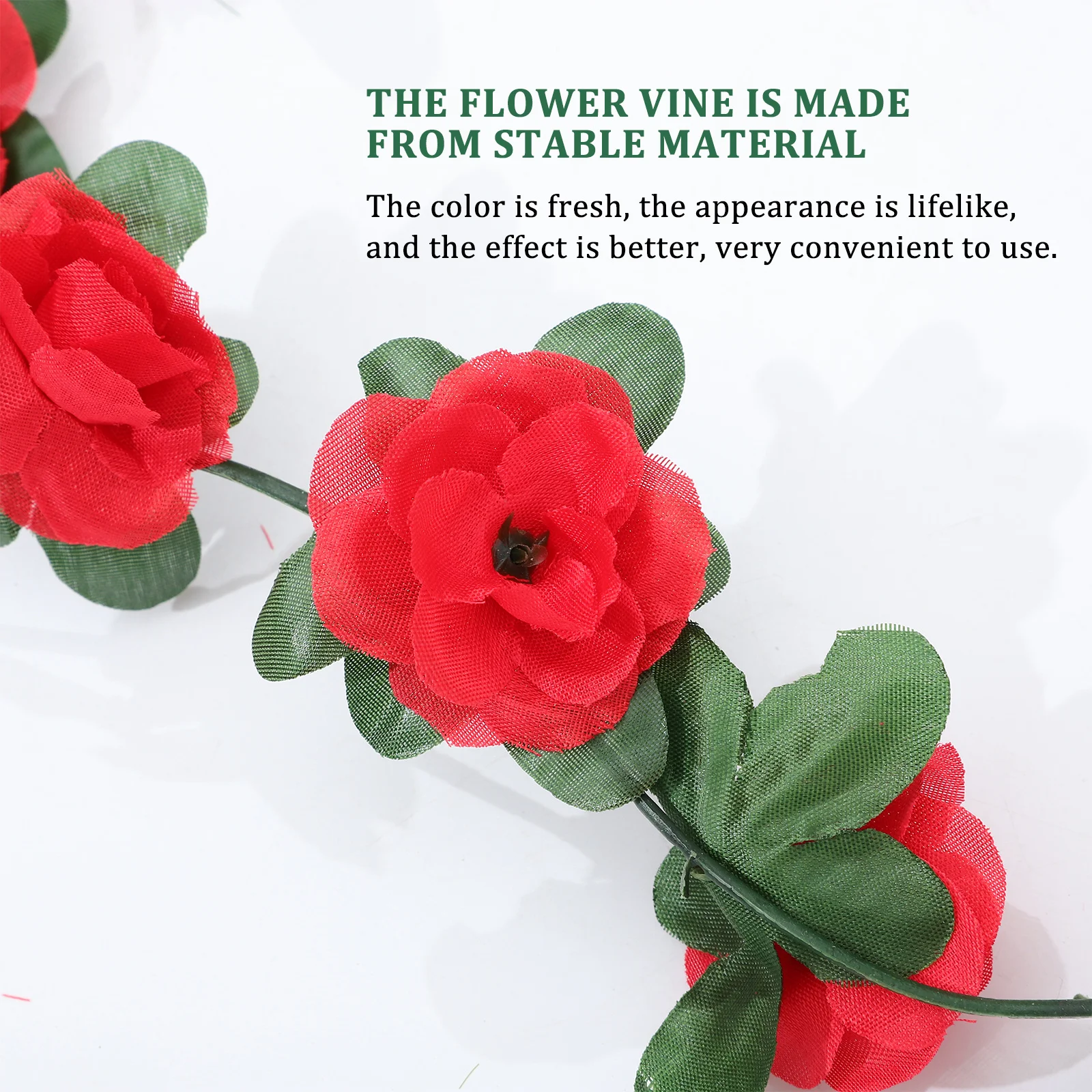

6Pcs Decorative Artificial Rose Vine Flower Garland Lifelike Lightweight Wedding Party Home Decor Floral Vine Fake Rose Garland