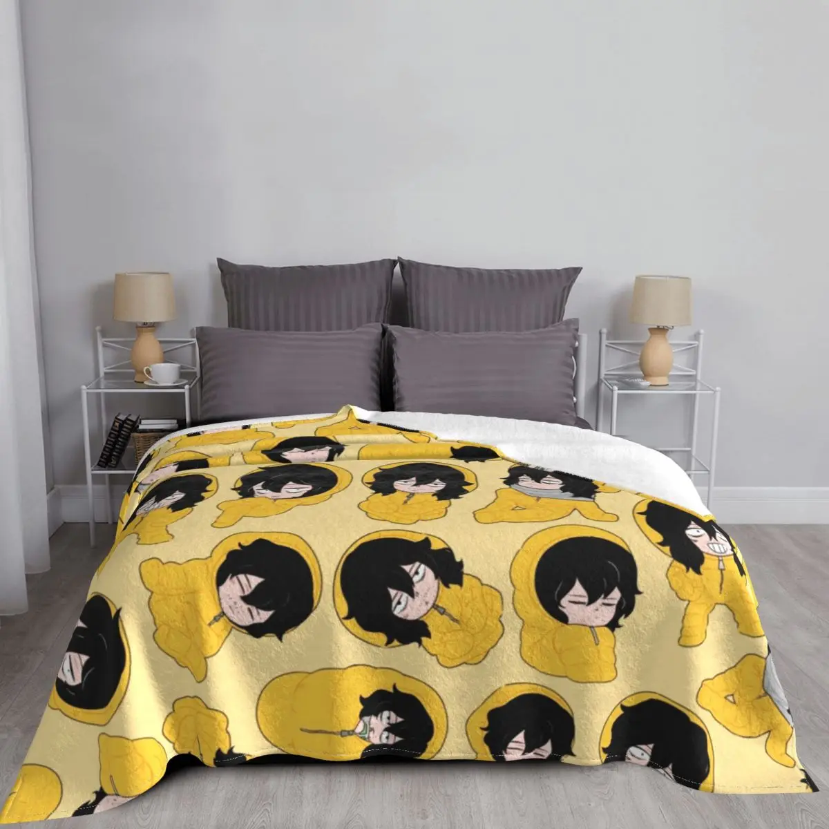 Aizawa في كيس النوم نمط بطلي الأكاديمية بطانية الفانيلا طباعة متعددة الوظائف الدافئة رمي بطانية للنوم سيارة البساط قطعة