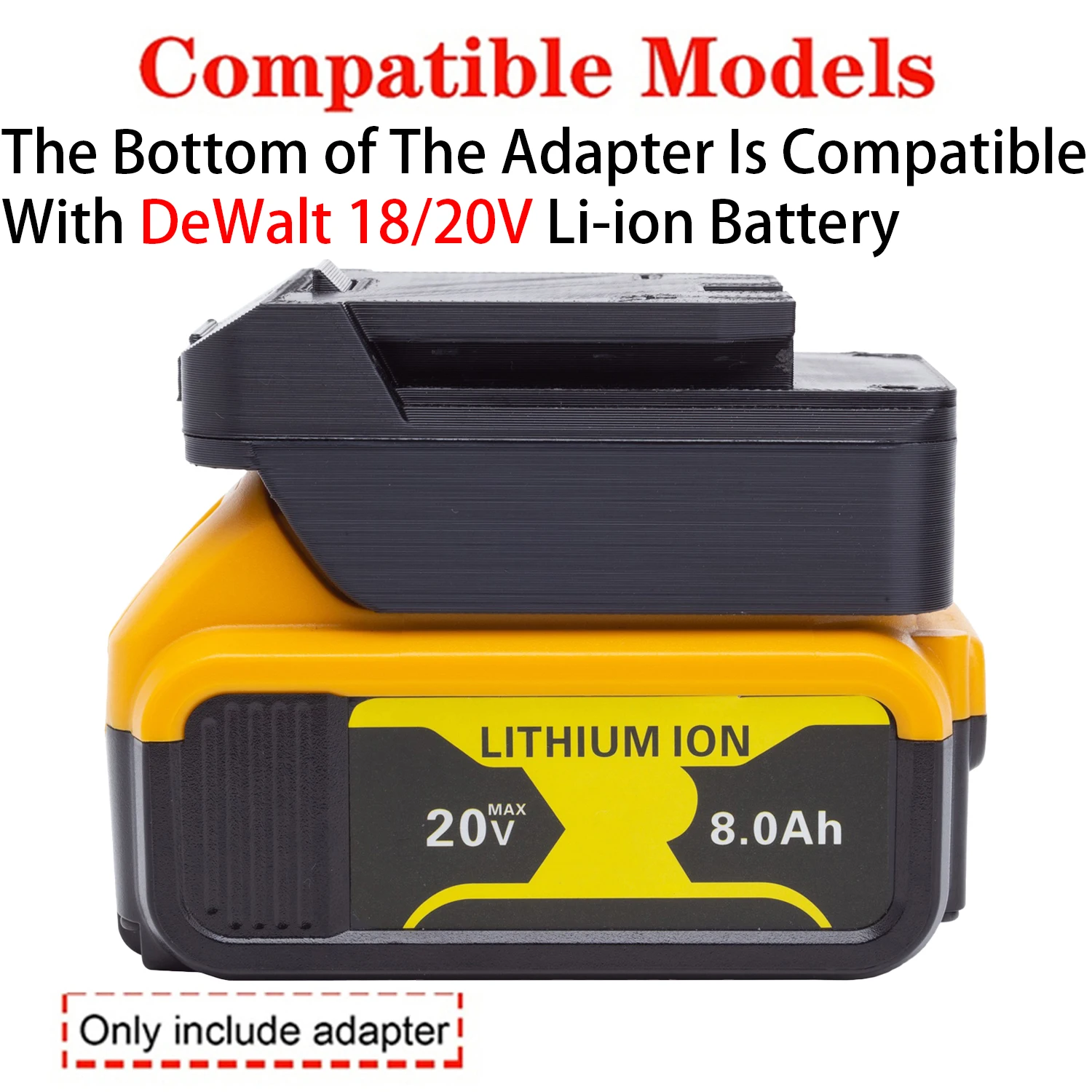 Battery Adapter for Hyper Tough 20V Li-ion Tools to DeWalt 18/20V Li-ion Battery Adapter/Converter Power Tool Accessories
