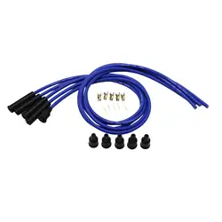 Juego de cables de bujía de núcleo en espiral, accesorios de Metal de silicona de 8mm para coches clásicos, 4 cyl, larga vida útil, reemplazo Premium