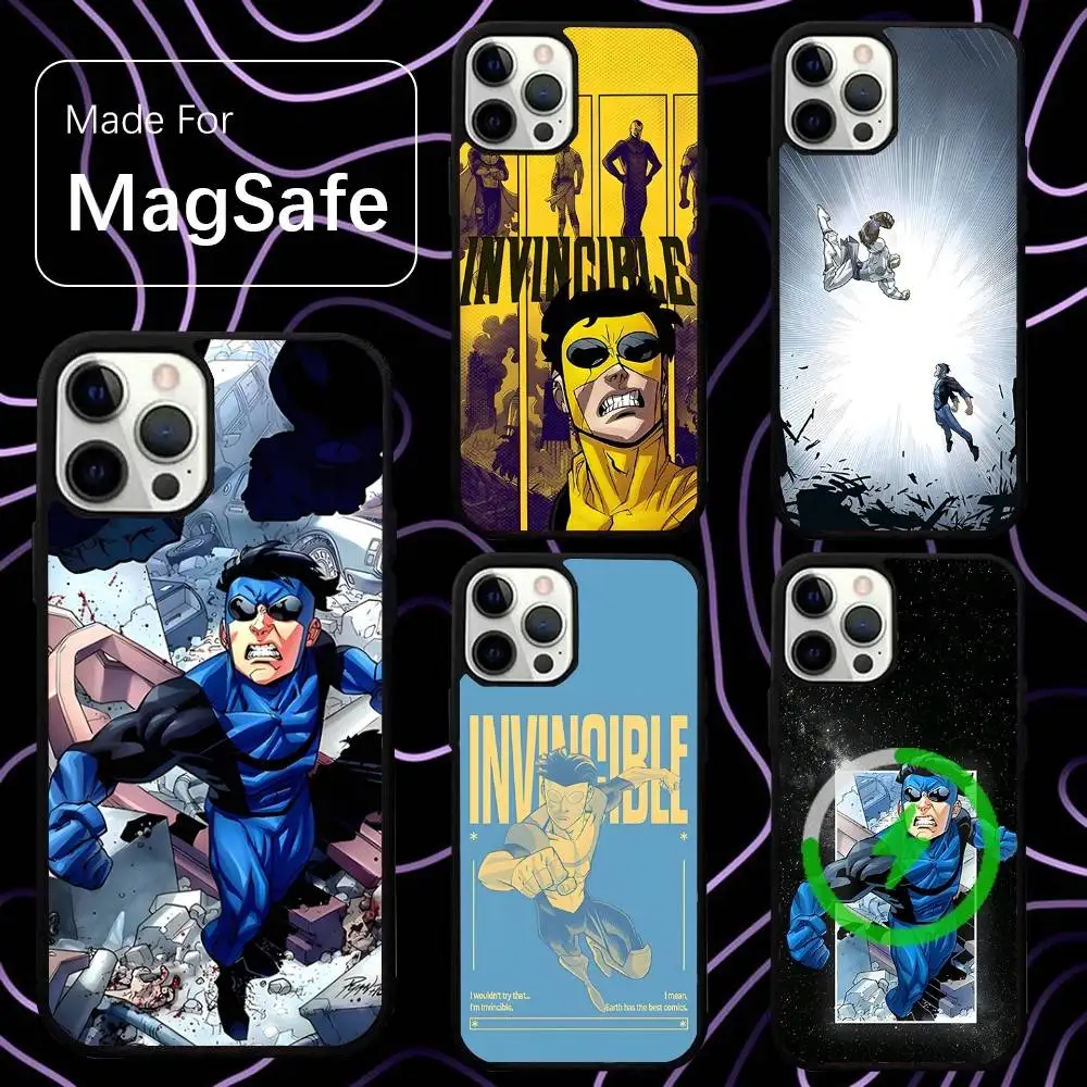 

Superhero I-InvincibleS Phone Case For iPhone 16,15,14,13,12,11,Pro,Max,Plus,Mini,SE New Magsafe Magnetic Wireless Charging