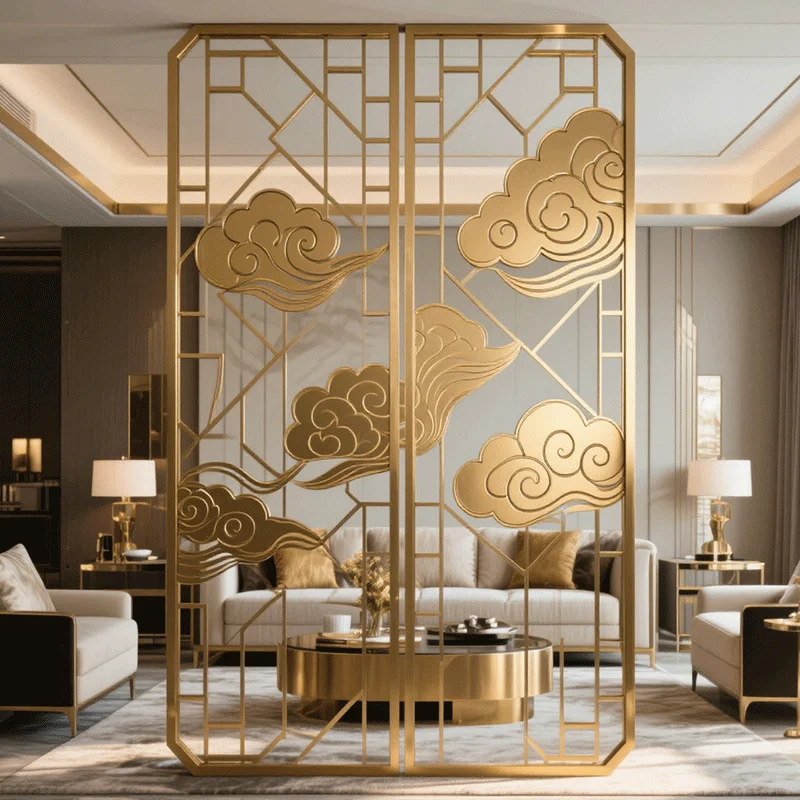 

Изготовленный на заказ современный лазерный металлический экран из нержавеющей стали, перегородка, водонепроницаемая подвижная раздельная настенная перегородка для отелей