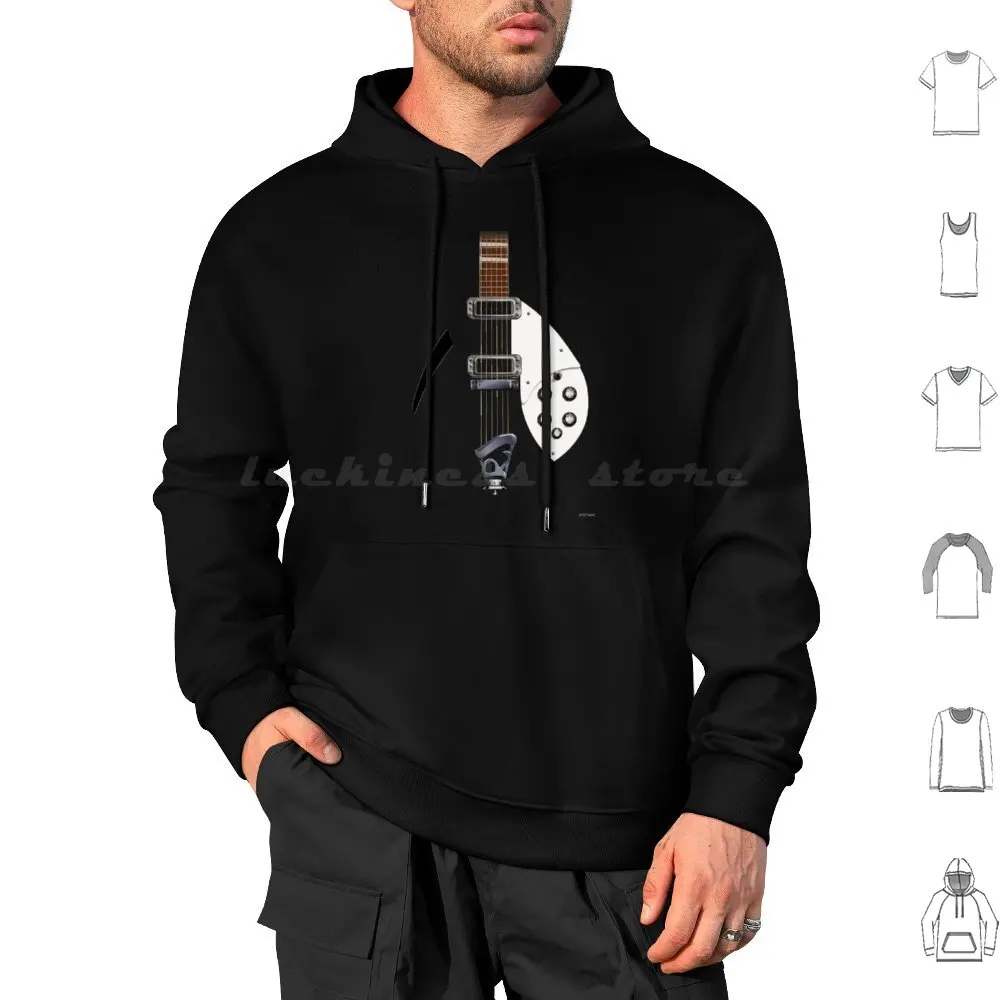 Style Guitar Digital Illustration Hoodie cotton Long Sleeve 360 330 450 480 Rick Townshend Petty Marr Lynott Guitar