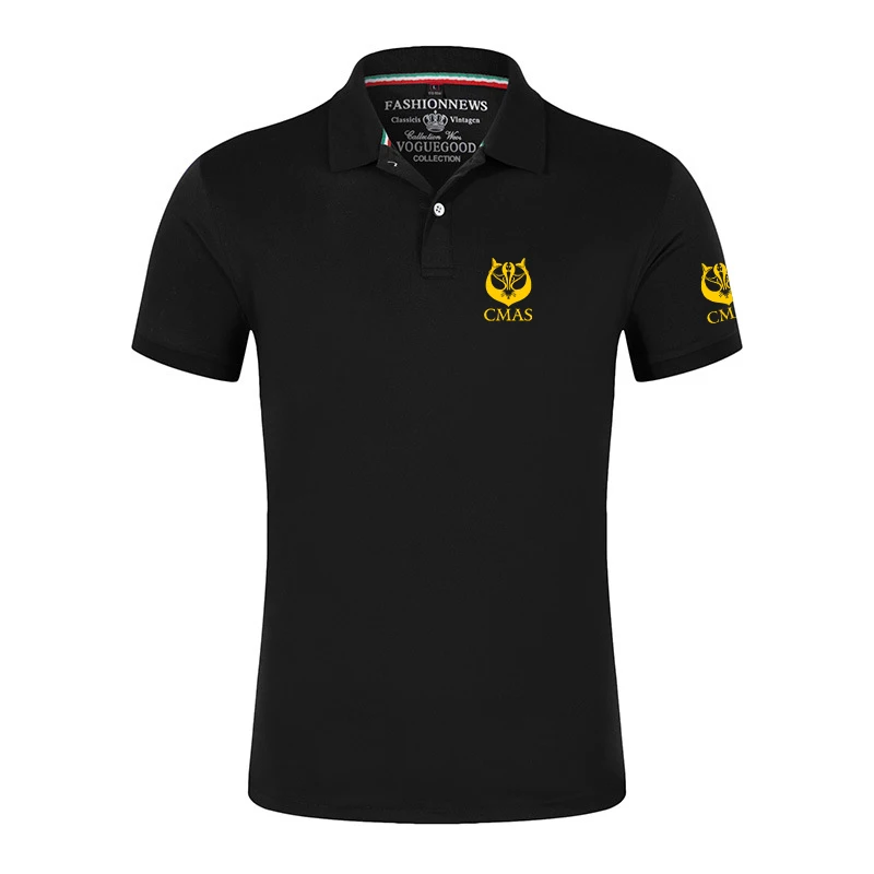 2024 Scuba Diving CMAS New Mens Summer Classics Lapel Ordinary Polos Shirts Leisure Short Sleeve Popular Breathable Tops