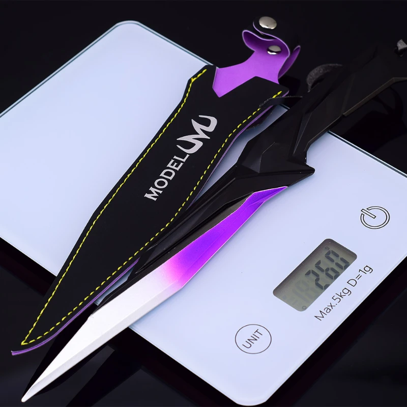 30 cm/11,81 in Valorant Spiel Peripheriegeräte Singularity Taschenmesser Solo Nivellierung Schwert Ledertasche Version Waffe Modell Spielzeug Geschenke