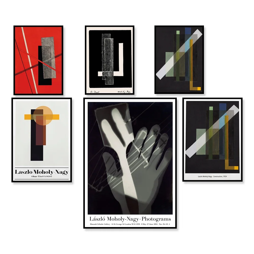 Laszlo Moholy-Nagy Photo Exhibition Poster, Bauhaus Poster, Vintage Constructivism Suprematism Poster