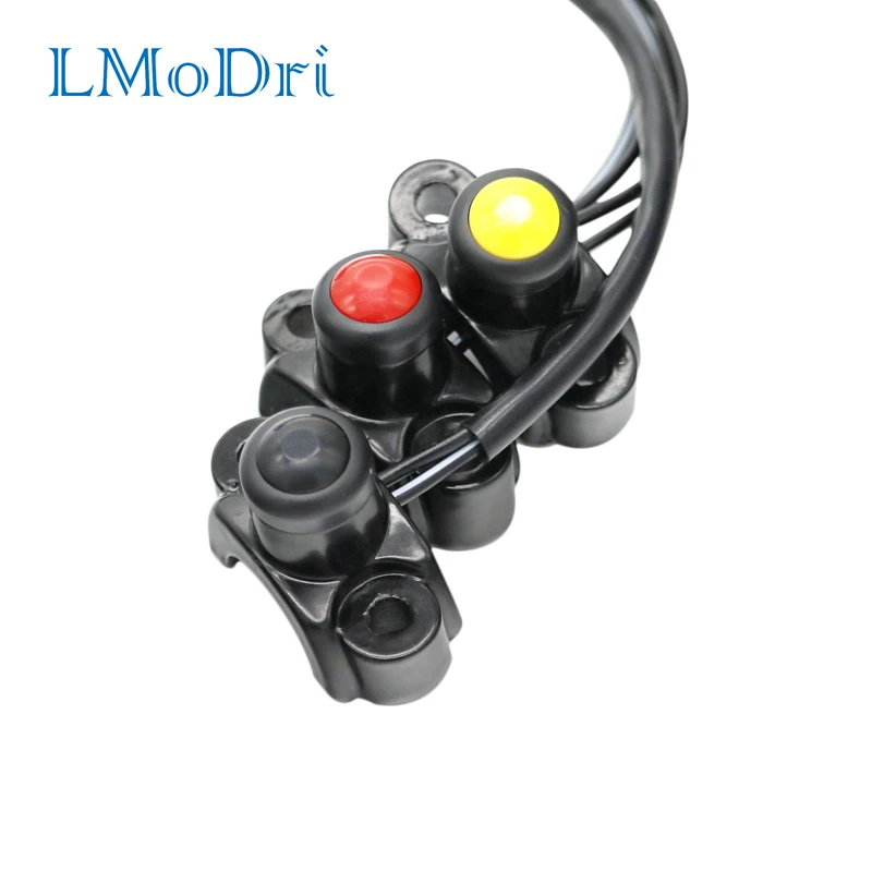 LMoDri-Interrupteurs universels pour moto, montage sur guidon en aluminium, lampe de sauna, démarrage électrique, bouton antibrouillard,