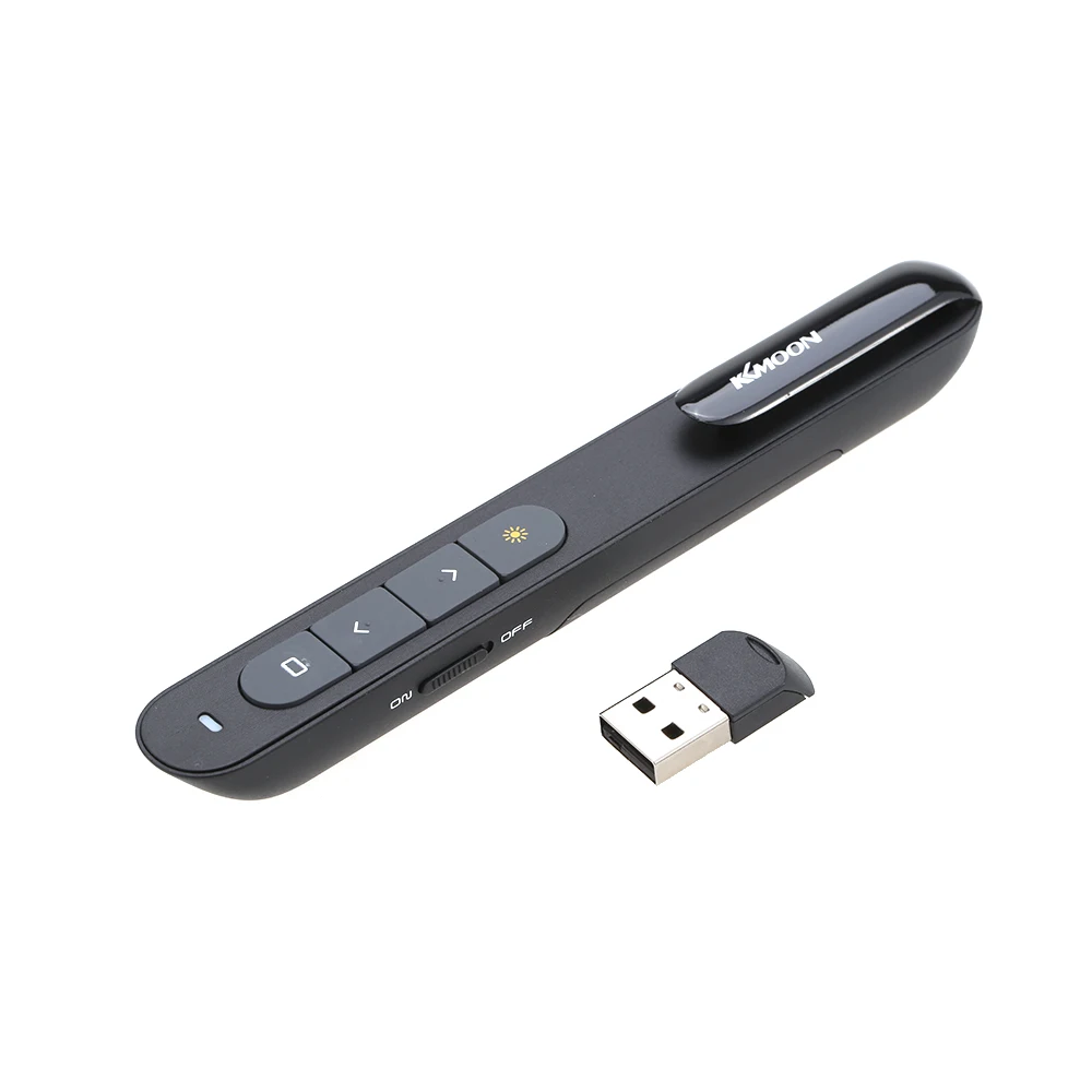 2.4GHz Wireless PowerPoint Clicker Remote Controller Flip Pen Pointer Handheld PPT Presenter Unibody 10m Controlling Range