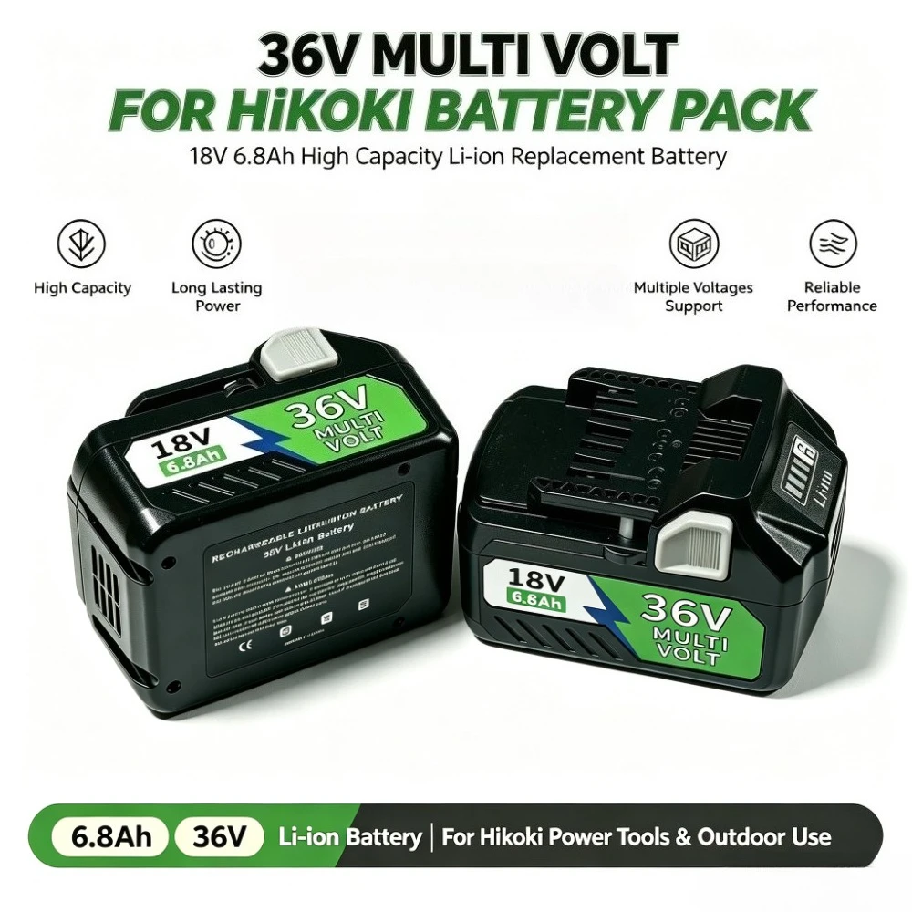 18V 6.8Ah Li-ion Rechargeable Battery Replacement for Hitachi HiKOKI BSL1850 BSL1860 BSL1840 DS18DSL C18DSL Power Tools