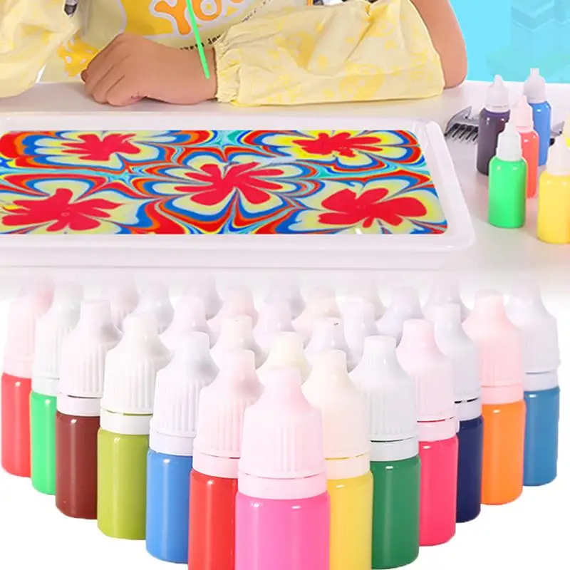 Water Marbling Painting 6ml Art Creative Paint Colors Water Drawing Tools Graffiti Pigment DIY Crafts Office Stationery