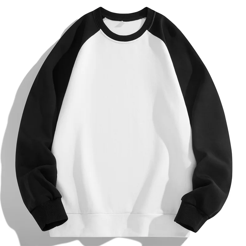 Autumn Men's Basic Round Neck Hoodie Top Men's Street Wear Casual Daily Long Sleeve Clothes Men's Comfortable Versatile Hoodie