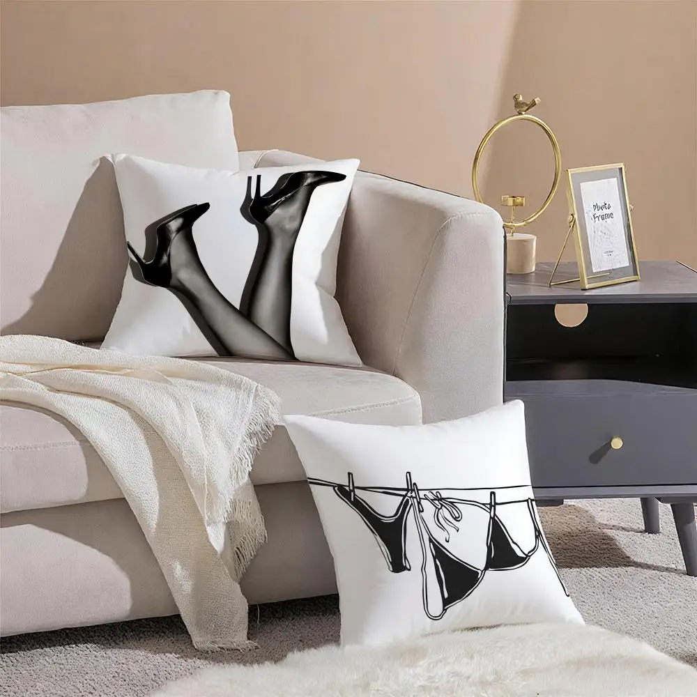 Billiards 8 Card Cushion Cover Silky Short Plush Invisible Zipper Dustproof Sofa Pillow Case for Home Decor