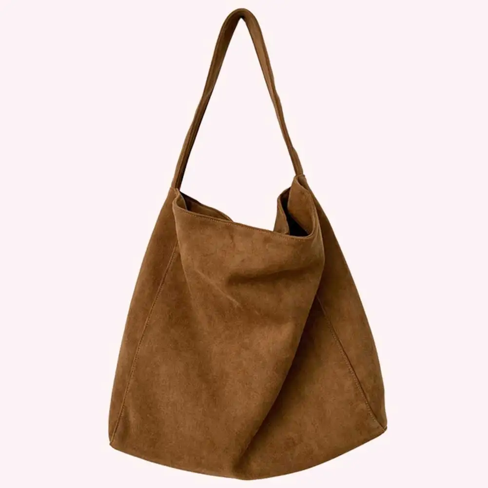 

Women Underarm Bag Fashion Tweed Fabric Large Capacity Shoulder Bag Casual Handbag for Daily Office Use Solid Color Handbag