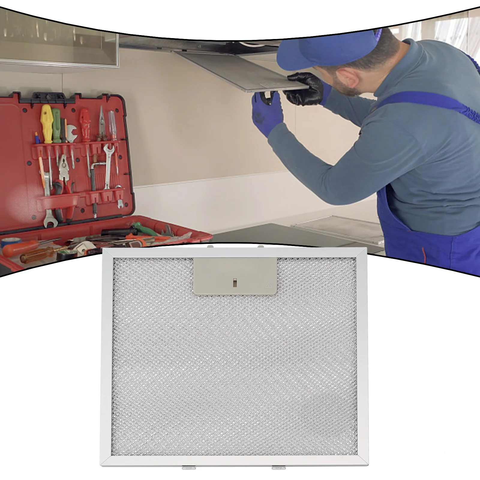 Metal Mesh Extractor Vent Filter 270 x 250mm Fits Most Range Hoods 5 Layer Aluminized Grease Filtration Easy Installation