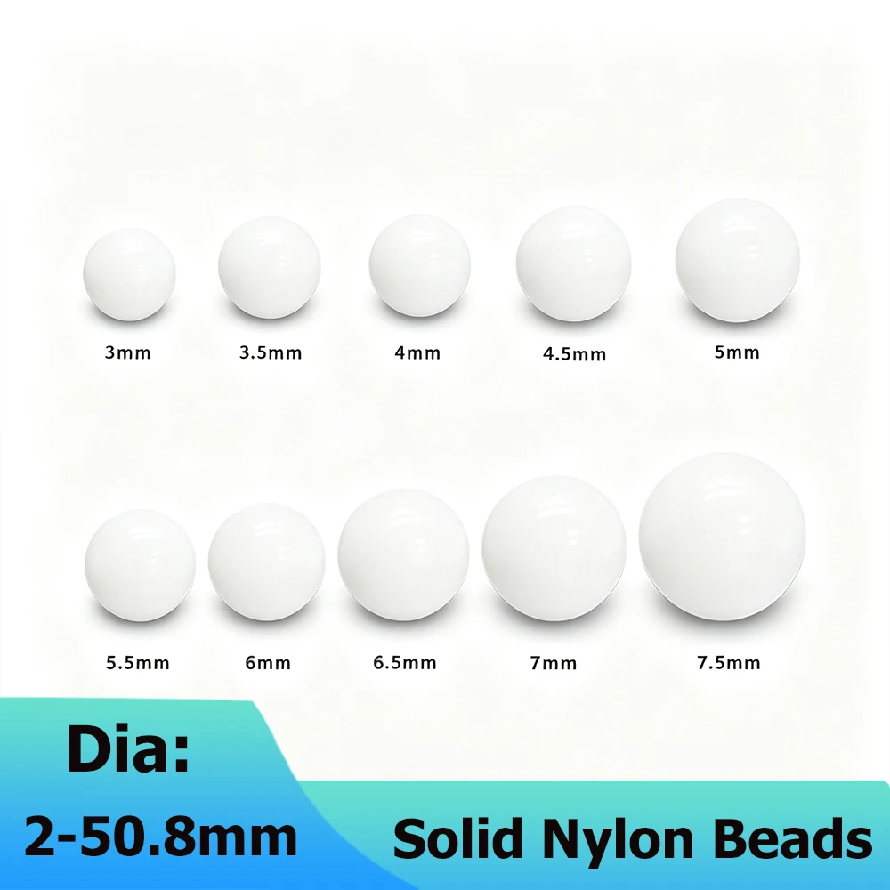 1-100PCS High-Precision White Bearing Solid Plastic Balldia Meter2/2.381/2.5/3/3.175/3.5/4/4.76/5/6/6.35/7/8/9/9.525/10-95mm
