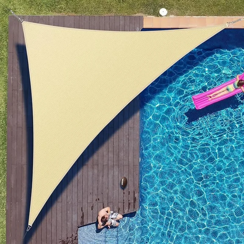 Dreieckiges Wasserdichtes Sonnensegel UV-Blockierendes Vordach für Terrasse Garten Outdoor